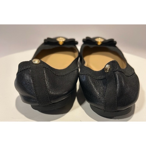 Michael Kors Dixie Black Leather Ballet Flats - Picture 4 of 5